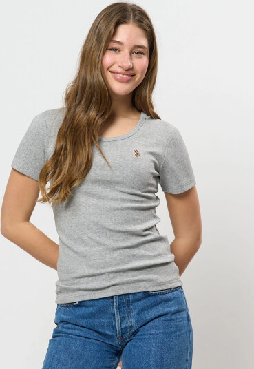 U.S. Polo Assn. Carola Rib T-Shirt Grå XS