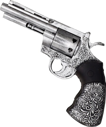 Svart Revolver i Skumlatex 25 cm