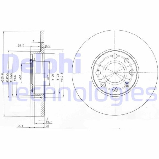 Bremseskive DELPHI BG3402
