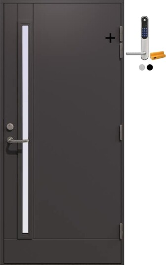 Ytterdør Gilje Hades med Yale Doorman Classic Home
