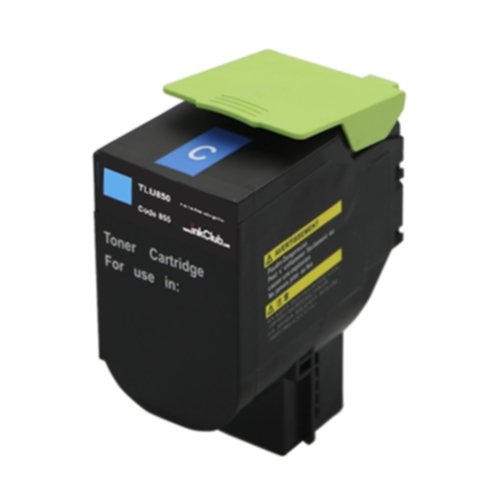 inkClub TLU850 Tonerkassett, erstatter Lexmark 802HC, cyan, 3.000 sider