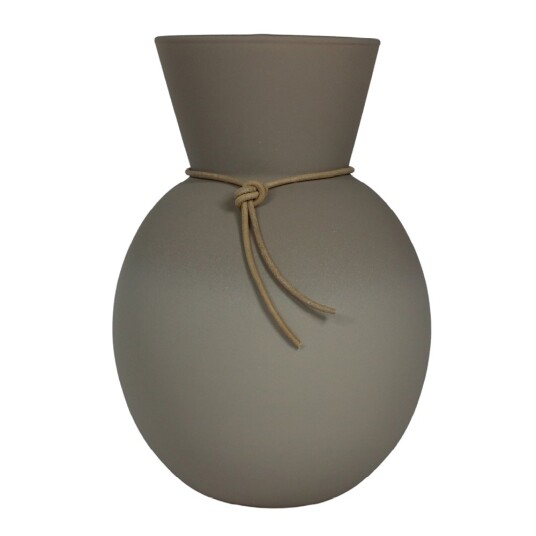 Nybro Crystal Happy vase 25 cm cappuccino