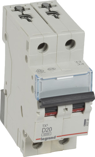 Legrand 5 stk TX³ MCB automatsikring D10 3P 3M 6kA