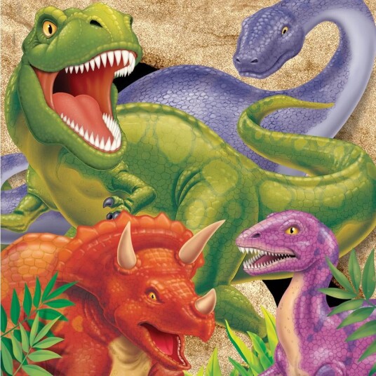 Servietter Dinosaur 16 Stk Servietter Dinosaur 16 Stk
