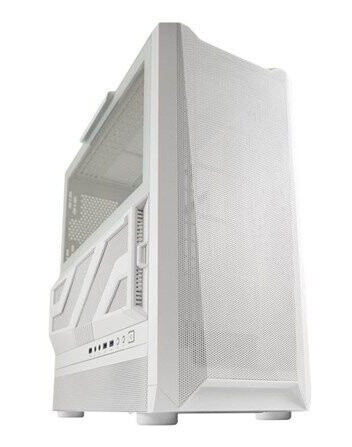 LC-Power 900W Midi Tower Kabinett med Herdet Glass - Hvit