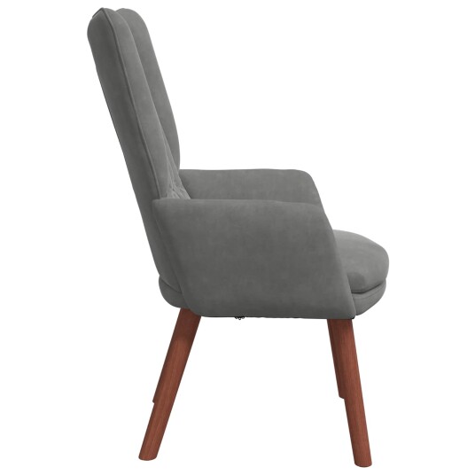 Avslappende stol Mørke grå 63 x 67 x 94 cm Fløyel Avslappende stol Mørke grå 63 x 67 x 94 cm Fløyel