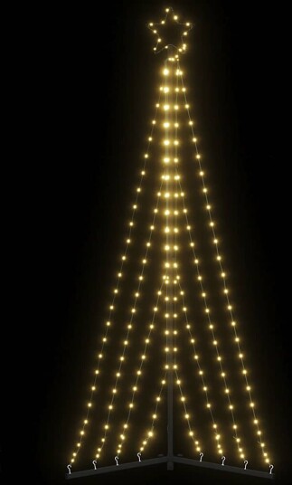  LED Juletre 339 LEDs Varm Hvit 182 cm