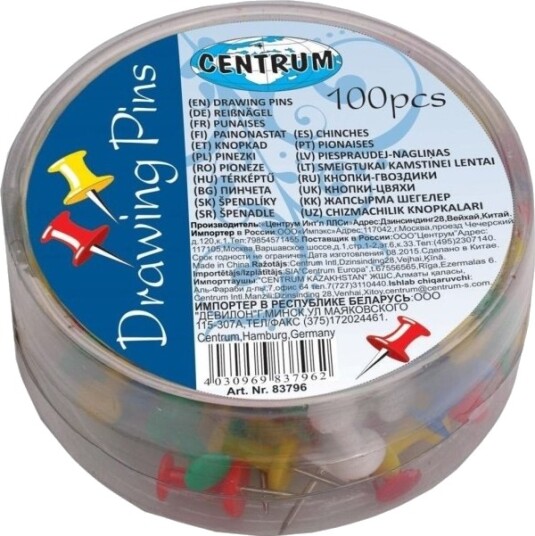 Centrum Edukacji Dzieciecej Centrum Tegnestifter Fargerike 10 Mm 100 Stk 83796