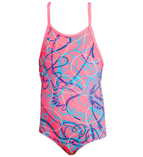 Funkita Badedrakt UV50+ Utskrevet Hurtigsnurr 2 år 92 Badetøy Rosa