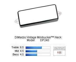 Dimarzio Dp240n Pickup Vintage Minibucker/neck Nickel Dimarzio Dp240n Pickup Vintage Minibucker/neck Nickel