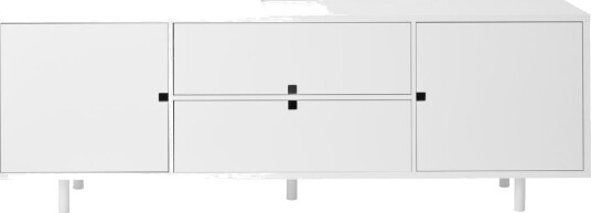 1898 Square mediabenk Hvit