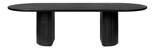 Gubi Moon matbord ellipse oak brown/black stained