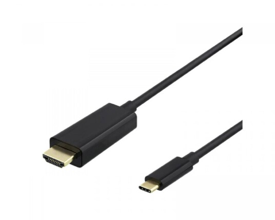 Deltaco Usb-C Til Hdmi Kabel 4k 60hz Svart - 1m Deltaco Usb-C Til Hdmi Kabel 4k 60hz Svart - 1m