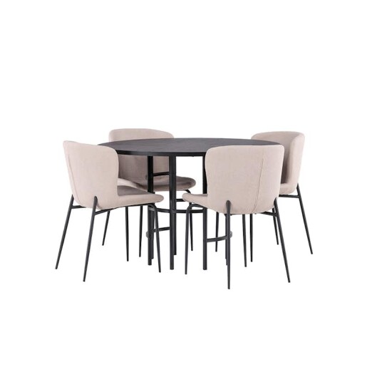 Venture Home Spisegruppe Venture Home Copenhagen Ø 115 cm med 4 Modesto Stoler GR23220