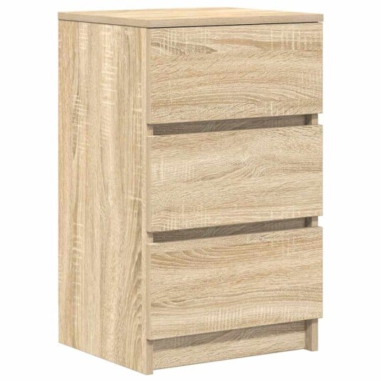  Nattskap med 3 skuffer 2 stk sonoma eik 39x35x65 cm