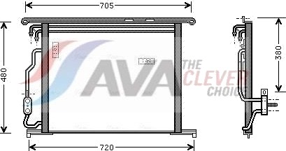 AVA COOLING SYSTEMS MSA5280 Kondensator, klimaanlegg