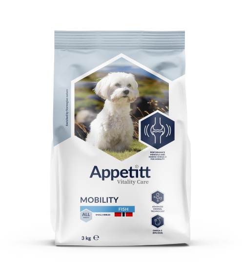 Appetitt Vitality Care Mobilitetsfôr med Fisk 3 kg for Hund