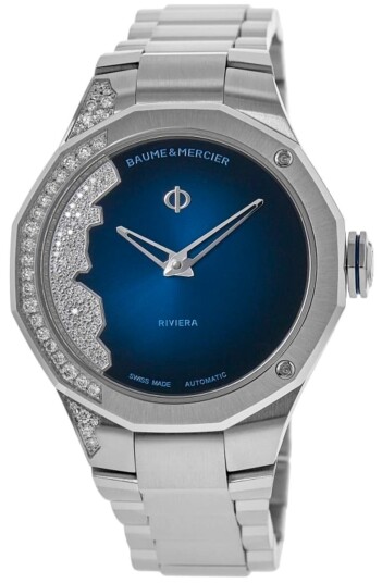 Baume & Mercier Dameklokke M0A10677 Riviera Blå/Stål Ø33 mm