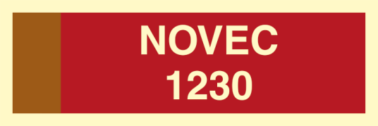 Supplementary sign Novec 1230 - Etterlysende plast HI150 - 50 x 150 mm Supplementary sign Novec 1230 - Etterlysende plast HI150 - 50 x 150 mm