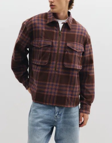 Timberland Flannel House Check 1/4 ZIP OV Flanellskjorter Brun