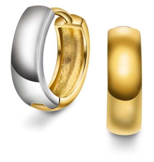 Pan Jewelry Øreringer i 585 gult og hvitt gull