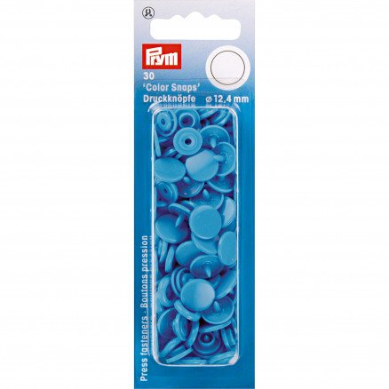 Prym Color Snaps Trykknapper av plast rundt stål Blå 12,4 mm 30 stk