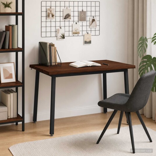 vidaXL 120 x 80 x 75 cm Solid akasietre Mørk brun og svart Rektangulær
