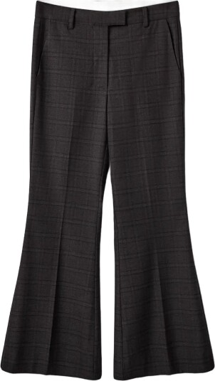 Sofie Schnoor Flarissw Checked Flared Trousers   Grey   34
