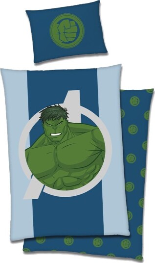 Marvel Avengers Sengesett 140x200/50x70 cm Hulken Marvel Avengers Sengesett 140x200/50x70 cm Hulken