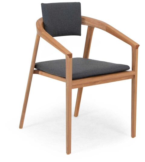 Selected Exclusive Lux spisestuestol Teak med grå pute Selected Exclusive Lux spisestuestol Teak med grå pute