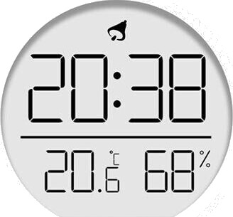 Klokke med LED display termometer og hygrometer
