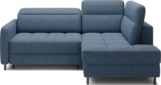 Masuo Sovesofa med Sjeselong 3 seter Mørkeblå