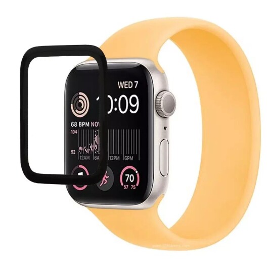 INCOVER Apple Watch SE/6/5/4 (44mm) PMMA Skjermbeskytter - Svart Kant