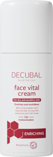 Decubal Fuktighetsgivende Ansiktskrem 50 ml med Ceramider og Vitaminer for Tørr Hud Decubal Fuktighetsgivende Ansiktskrem 50 ml med Ceramider og Vitaminer for Tørr Hud