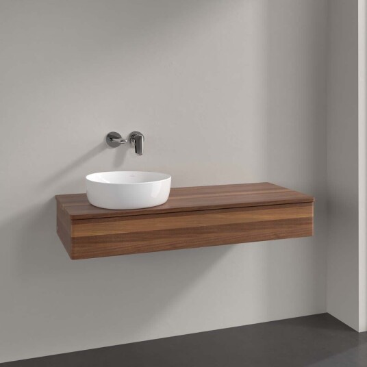 Villeroy & Boch Antao Servantskap med 1 skuff 120x50x19 cm u/lys Valnøtt Villeroy & Boch Antao Servantskap med 1 skuff 120x50x19 cm u/lys Valnøtt