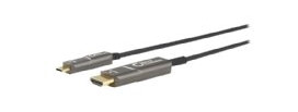 MicroConnect Premium - Adapterkabel - USB-C hann til HDMI hann - 30 m - svart - Active Optical Cable (AOC), 4K 60Hz støtte MicroConnect Premium - Adapterkabel - USB-C hann til HDMI hann - 30 m - svart - Active Optical Cable (AOC), 4K 60Hz støtte