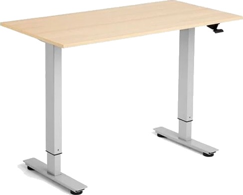 Flexidesk Hæve-Sænkebord 120X60 Cm Eg/Alugrå