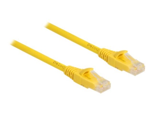 Delock Koblingskabel Rj-45 Hann Til Rj-45 Hann 3 M 6.1 Mm Utp Cat 6A Halogenfri Formstøpt Uten Hindringer Fast Tracing Gul