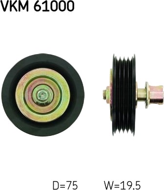 Løpehjul, vifterem SKF VKM 61000