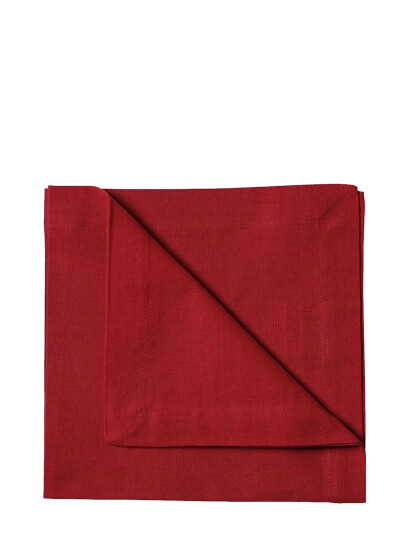 LINUM Robert Napkin 4 Pack Red 45X45CM LINUM Robert Napkin 4 Pack Red 45X45CM