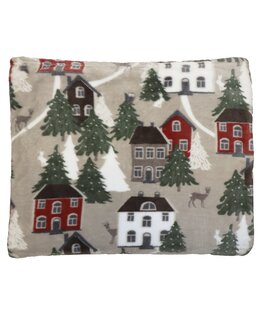 Fleecepledd julemotiv Vimmerby 130x170 cm