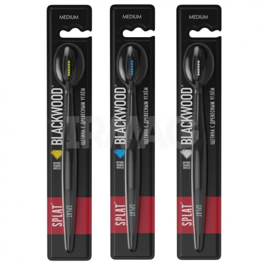 Splat Blackwood Charcoal Whitening Tannbørste