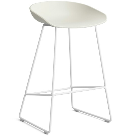 Hay AAS 38 2.0 Barstol 65 cm Rustfritt Stål Hvit / Melange Cream Hay AAS 38 2.0 Barstol 65 cm Rustfritt Stål Hvit / Melange Cream