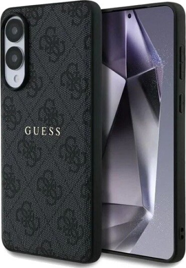 GUESS 4G Ring Classic Logo MagSafe Case for Samsung Galaxy S25 Edge - Black