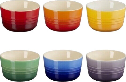 Le Creuset Rainbow ramekin mini 10 cl 6 stk Le Creuset Rainbow ramekin mini 10 cl 6 stk