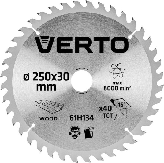 Verto Sirkelsagblad 61H134 250 × 30 mm, 40 Tenner