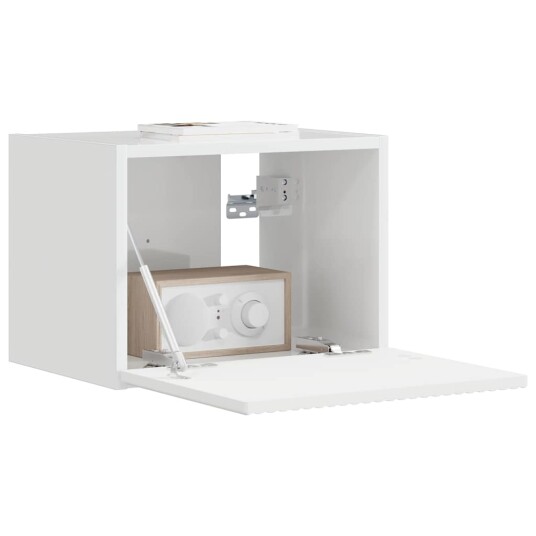  TV Veggskap Glanset Hvit 60 x 31 x 29.5 cm Konstruert tre