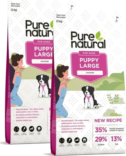 Purenatural Puppy Large Chicken 2 X 12 kg