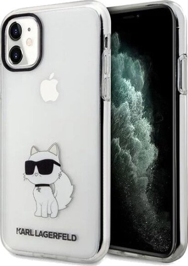 Karl Lagerfeld Ikonik Choupette Transparent Mobildeksel til iPhone 11/XR