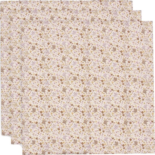 Jollein Musselinteppe 70x70 cm 3-Pakk Flower Fairies